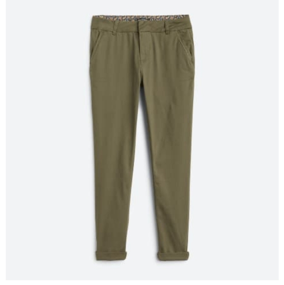 Eva Straight Leg Pants Olive Army Green 